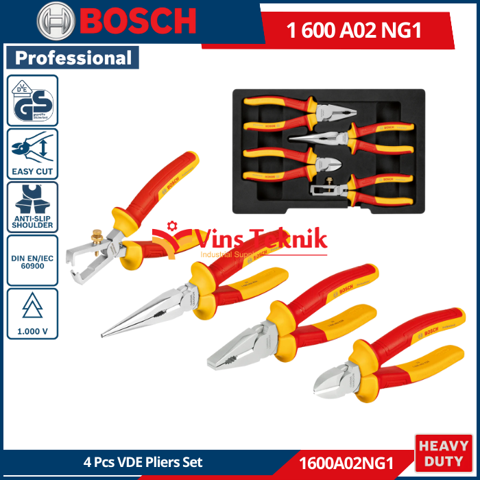 3 Pcs Set Tang Listrik Cr-V TOTAL THT2K0302