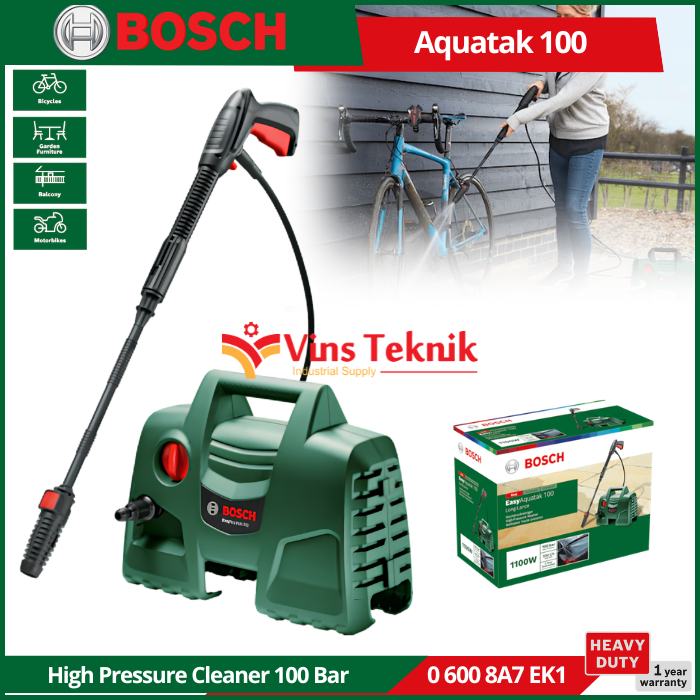 BOSCH AQT 100 Mesin Cuci Steam High Pressure Cleaner Easy Aquatak 100 AQT100 100Bar 1100Watt
