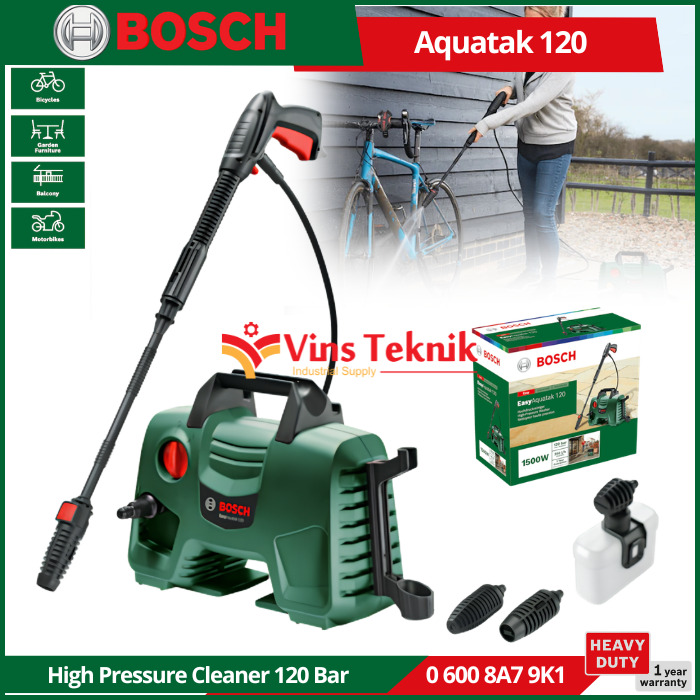 BOSCH AQT 120 Mesin Cuci Steam High Pressure Cleaner Easy Aquatak 120 AQT120 120Bar 1500Watt