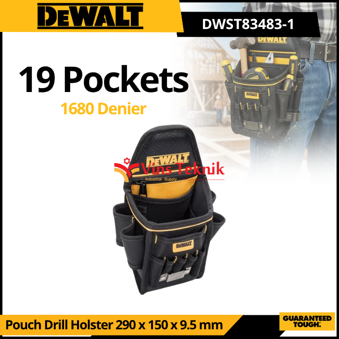 DEWALT DWST83483-1 Tas Pinggang Tas alat Tas Kunci Bor Tools Pouch Toolbag 290 x 150 x 9.5 mm DWST 83483 1