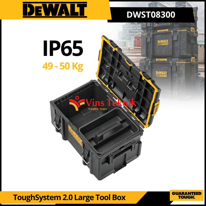 DEWALT DWST08300 ToolBox Tool Box Kotak Alat Perkakas Tough System 2.0 Large ToolBox DWST 08300