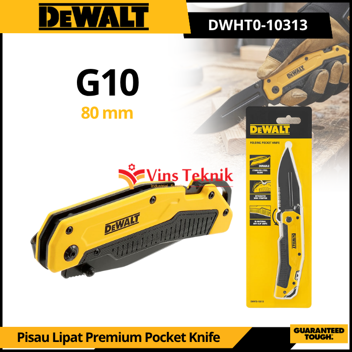 DEWALT DWHT0-10313 Pisau Lipat Premium Pocket Knife 80mm DWHT010313