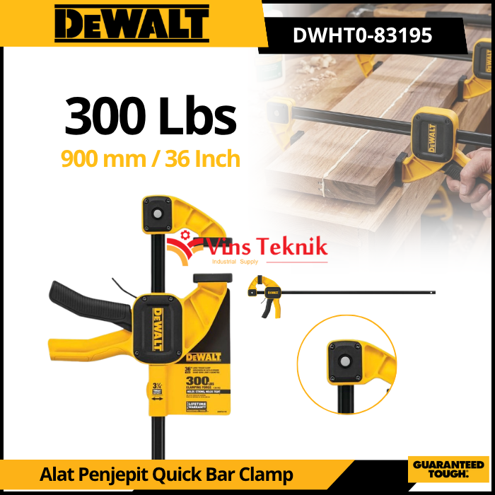 DEWALT DWHT0-83195 Alat Penjepit Clamp F Quick Bar Clamp Trigger Clamp 36 Inch 900mm DWHT0 83195