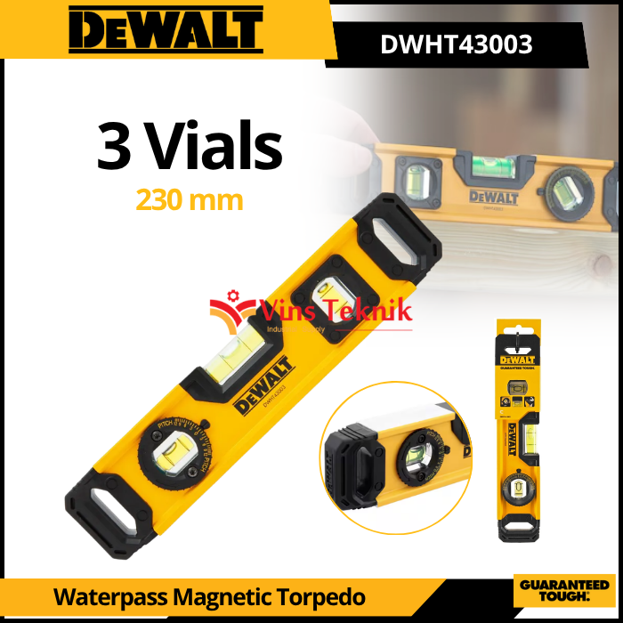 DEWALT DWHT43003 Waterpas Waterpass Magnetic Torpedo Level 25cm DWHT 43003