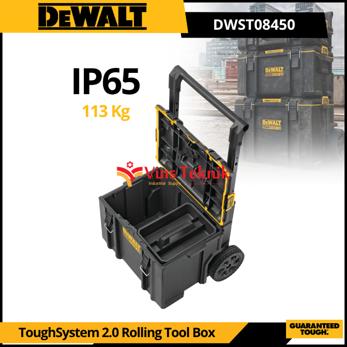 DEWALT DWST08450 Toolbox Rolling Tool Box Kotak Perkakas Alat ToughSystem 2.0 Mobile storage DWST 08450