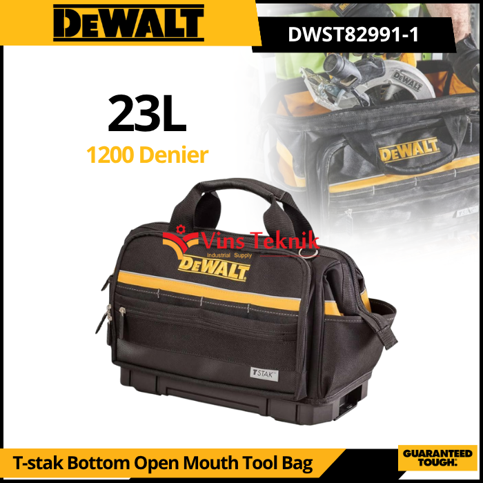 DEWALT DWST82991-1 Tas Alat Tas Perkakas T-stak Bottom Open Mouth Tool Bag DWST 82991 1