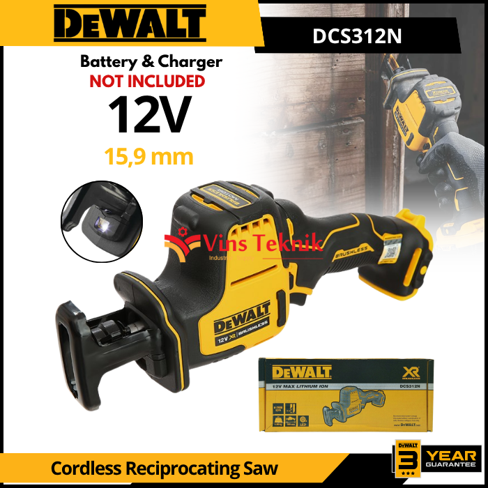 DEWALT DCS312N Mesin Gergaji Baterai Cordless Reciprocating Saw Sabre Saw 12V DCS312 N