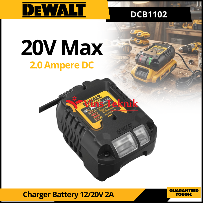 DEWALT DCB1102 Pengisi Daya Charger Battery Charger Cordless 12/20V 2A DCB 1102