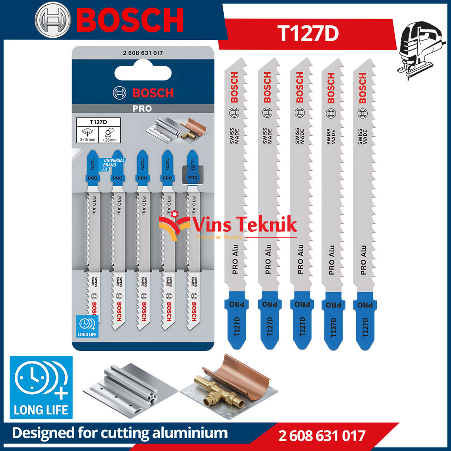 BOSCH T 127 D Mata Jigsaw Blades Special For Aluminium