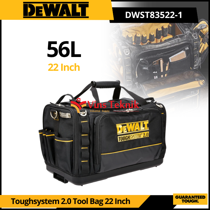 DEWALT DWST83522-1 Tas Alat Perkakas ToolBag Toughsystem 2.0 Tool Bag 22 Inch DWST 83522 1